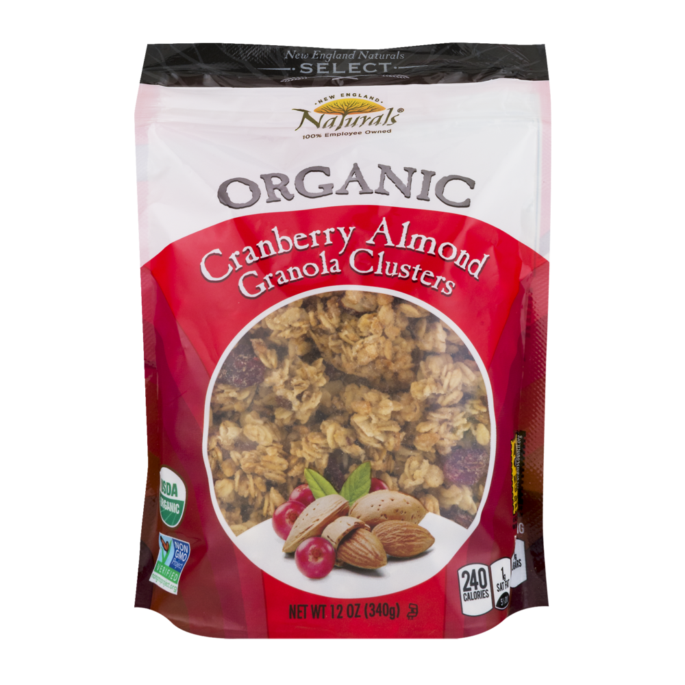 slide 1 of 2, New England Naturals Organic Granola / Cranberry Almond, 12 oz