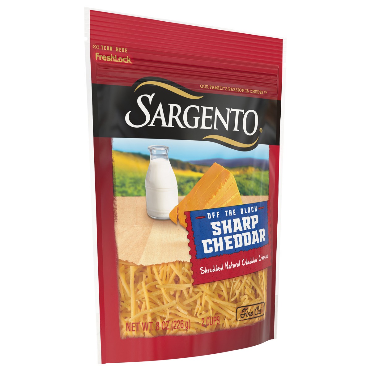 slide 5 of 7, Sargento Shredded Sharp Natural Cheddar Cheese, 8 oz., 8 oz