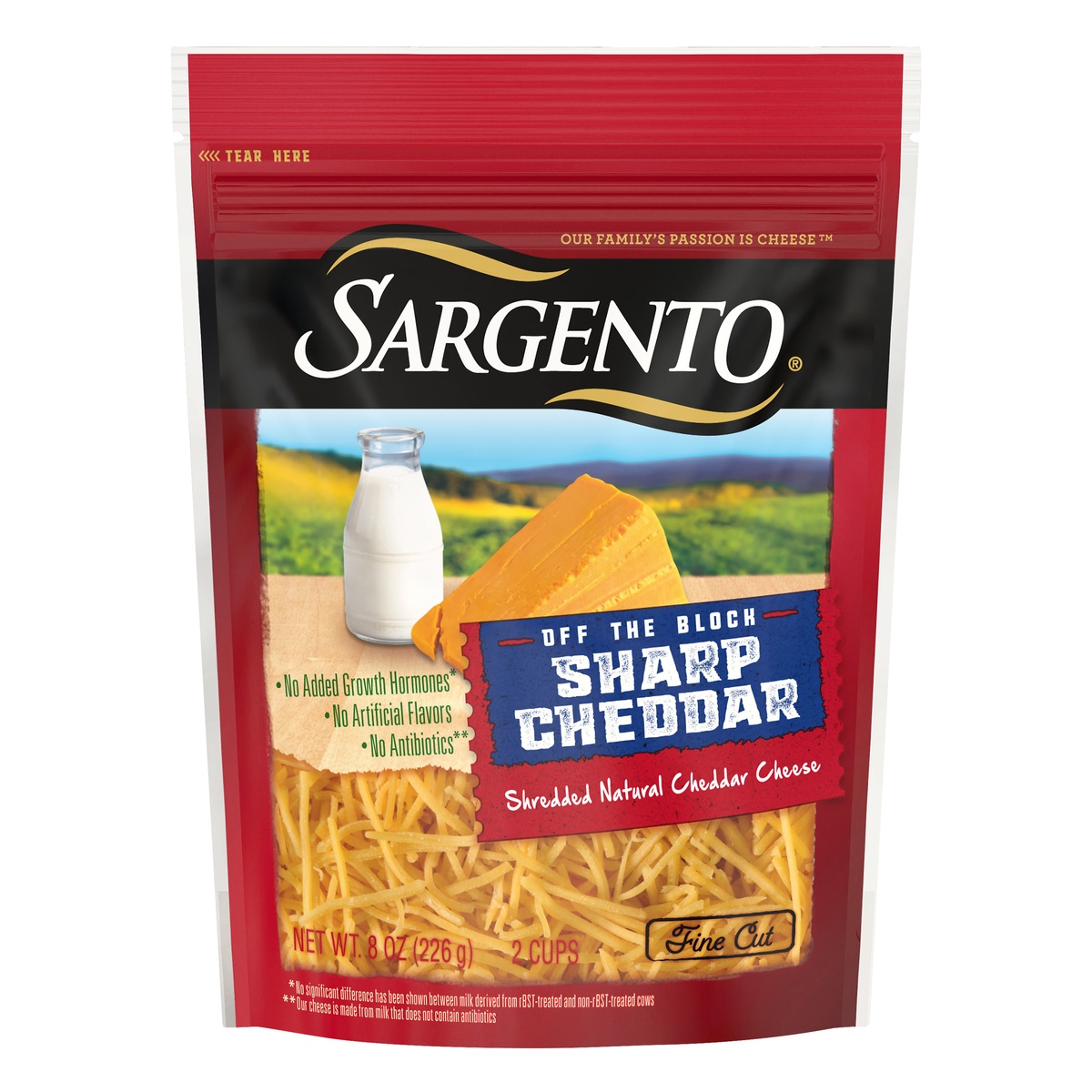 slide 1 of 6, Sargento Shredded Sharp Cheddar Cheese, 8 oz