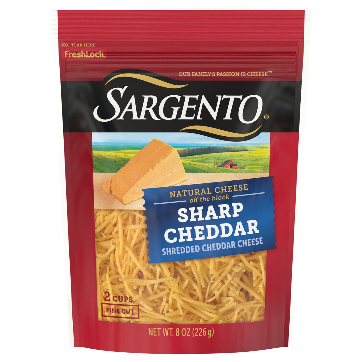 slide 1 of 7, Sargento Shredded Sharp Natural Cheddar Cheese, 8 oz., 8 oz