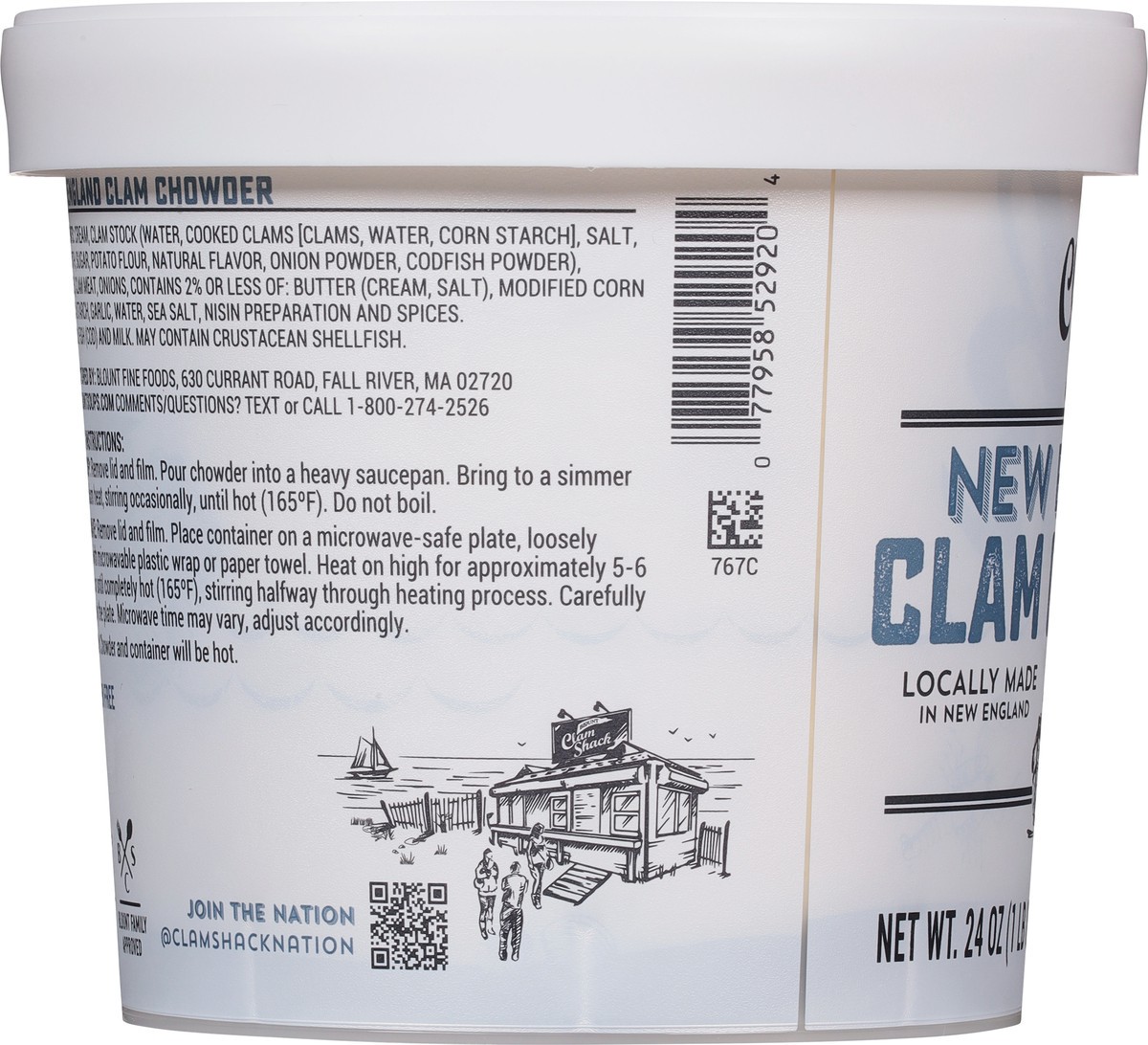 slide 11 of 13, Blount Clam Shack Gluten Free New England Clam Chowder Soup, 24 oz, 24 oz