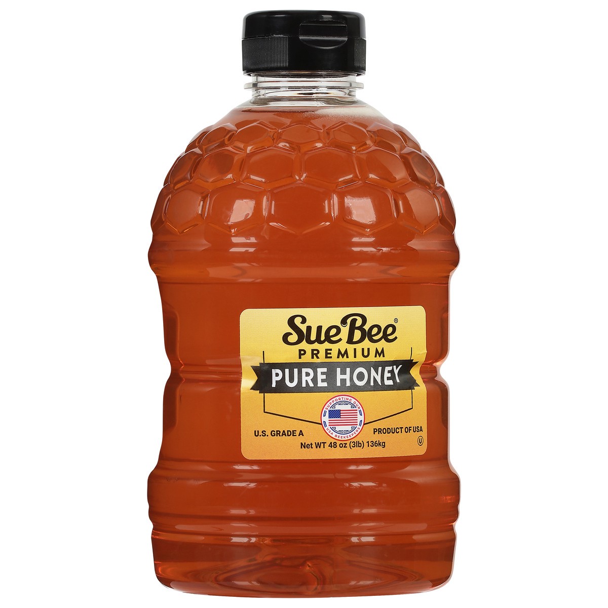 slide 9 of 13, Sue Bee Premium Pure Honey 48 oz, 48 oz