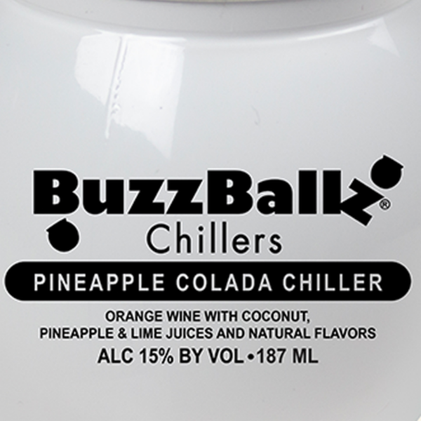 slide 4 of 7, Buzzballz Chillers Pineapple Colada Chiller Orange Texas Wine Based Cocktail, 187 ml