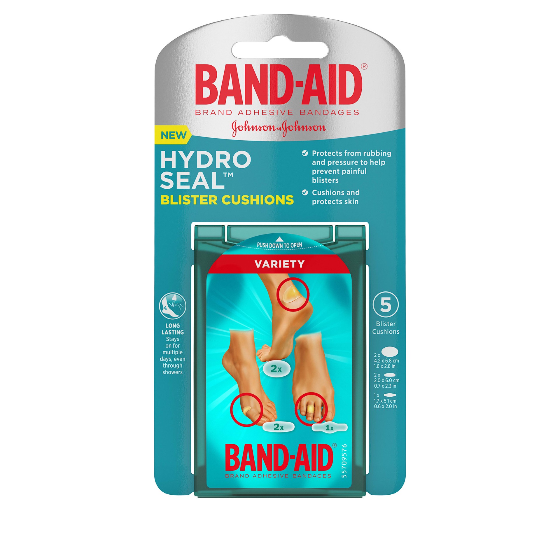 slide 1 of 9, Band-Aid Hydro Seal Bandages Blister Cushion Variety, 5 ct