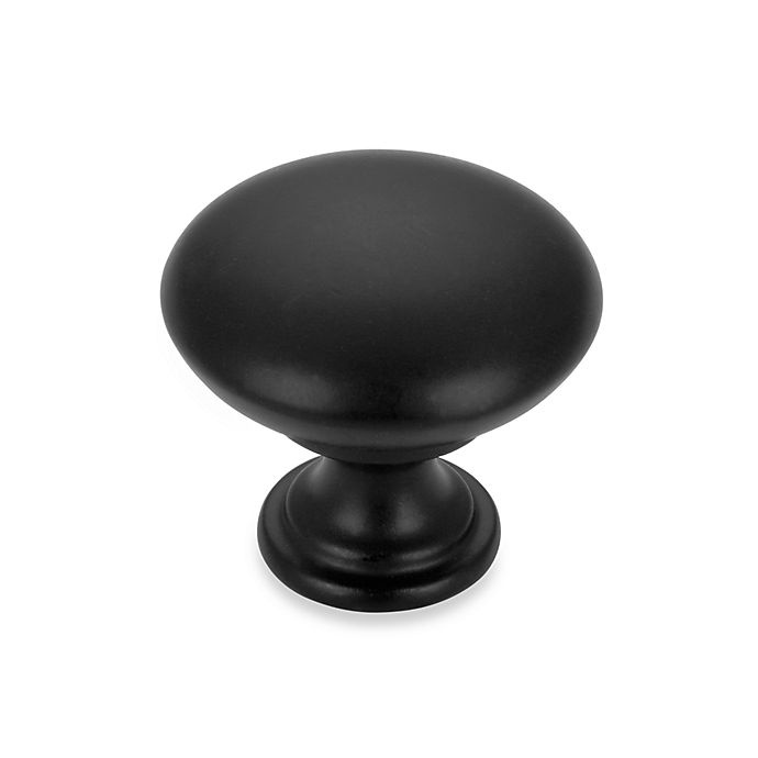 slide 1 of 1, Richelieu Unique 30mm Metal Knob - Flat Black, 1 ct