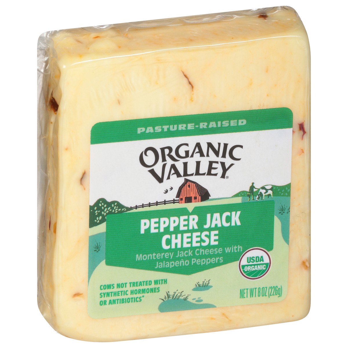 slide 2 of 9, Organic Valley Pepper Jack Organic Cheese, 8 oz