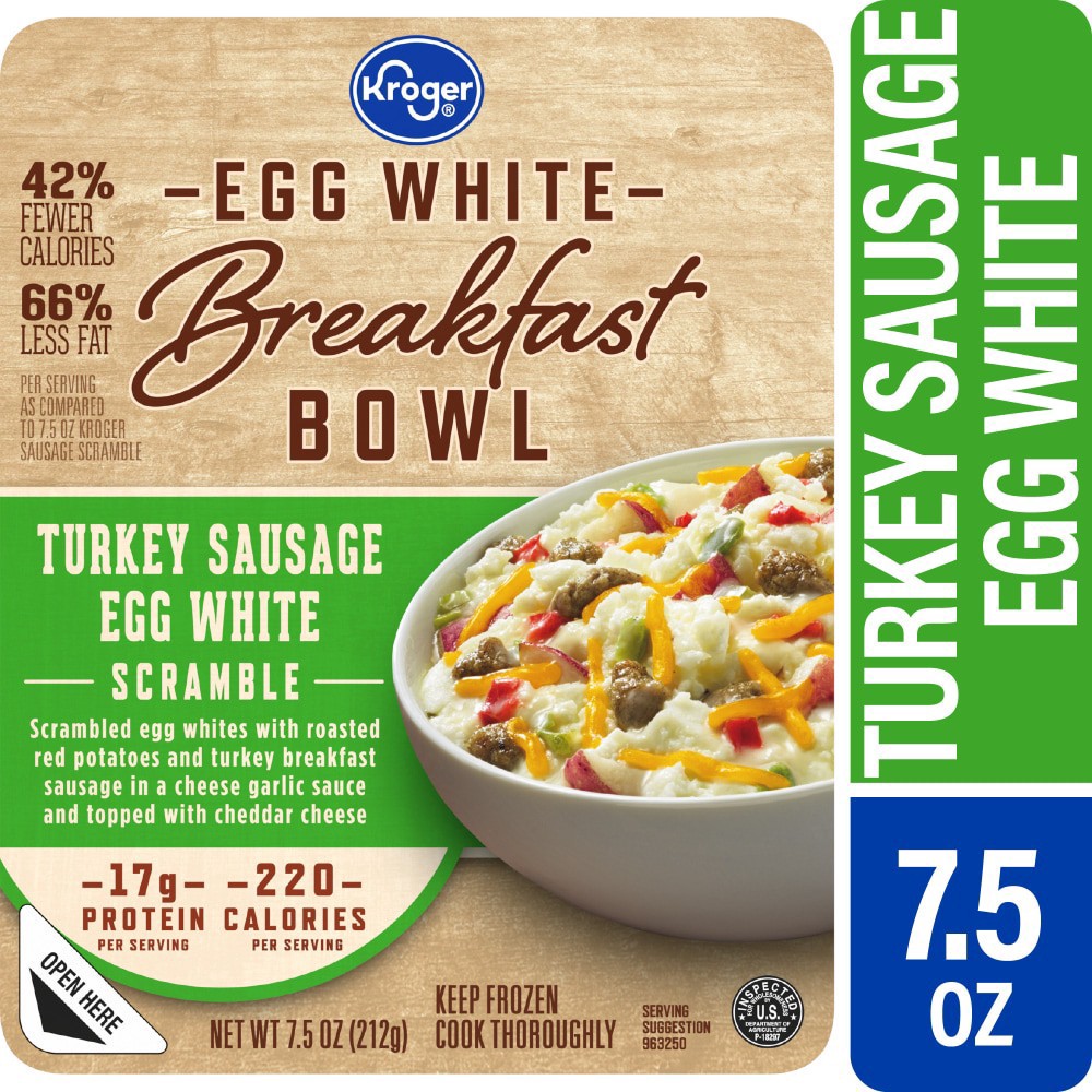 slide 1 of 4, Kroger® Turkey Sausage Scramble Egg White Breakfast Bowl, 7.5 oz