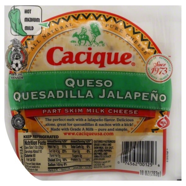 slide 1 of 1, Cacique Cheese Quesadilla Jalapeno, 12 oz