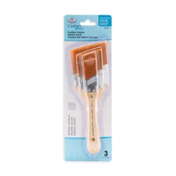 Royal & Langnickel Crafter's Choice Gold Taklon Large Angular Brush Set