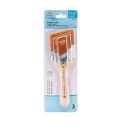 Royal & Langnickel Crafter's Choice Gold Taklon Large Angular Brush Set