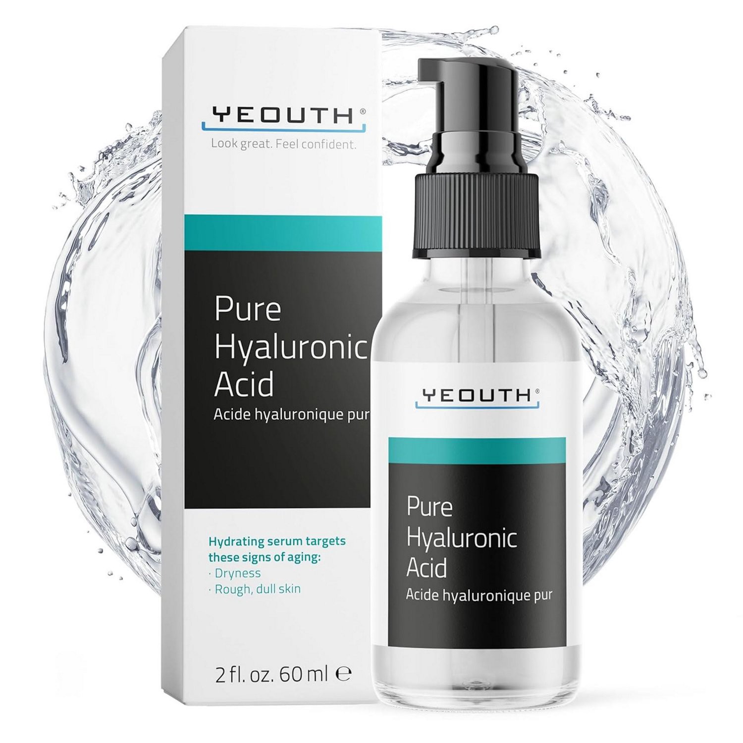 slide 2 of 3, Yeouth Pure Hyaluronic Acid Serum, 2 oz