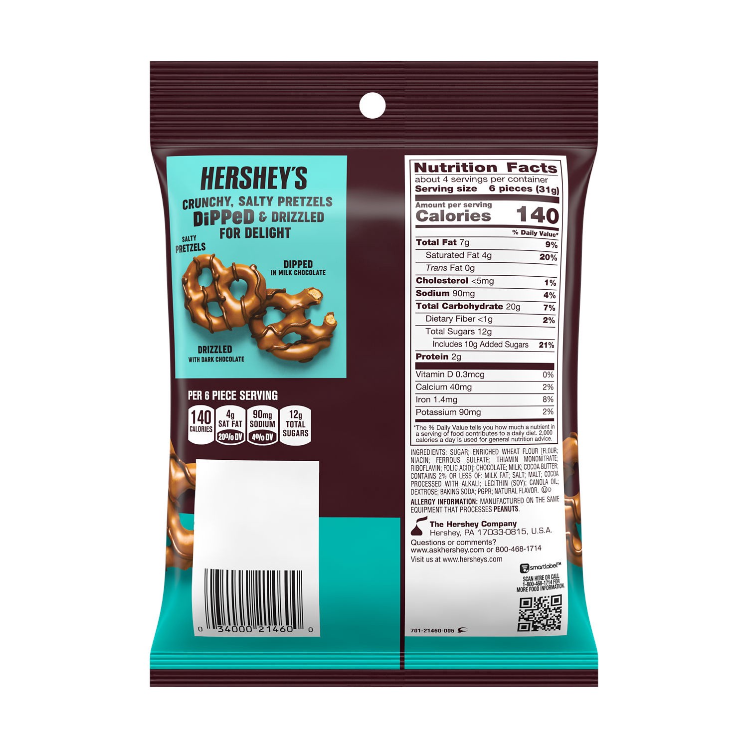 slide 2 of 2, Hershey's Dipped Pretzels Bite Size 4.25 oz, 4.25 oz