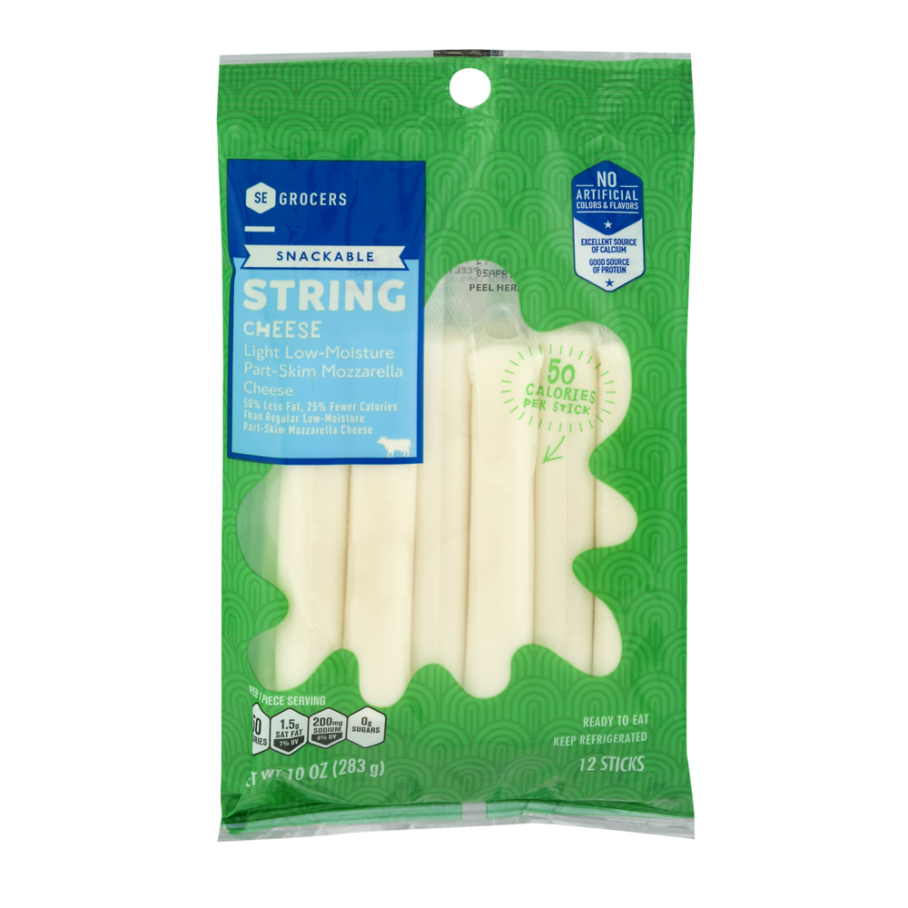 slide 1 of 1, SE Grocers String Cheese, 12 ct; 10 oz