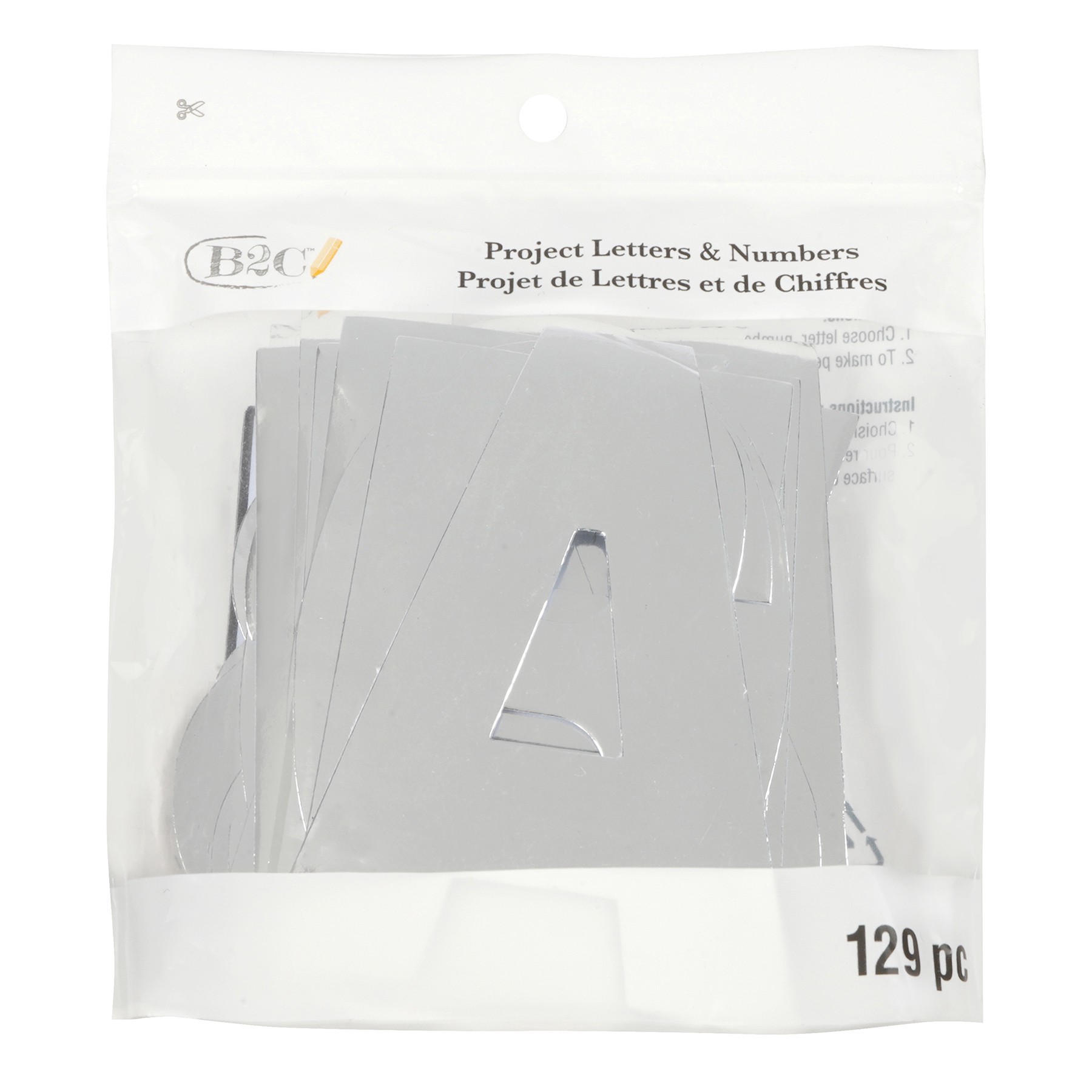 slide 2 of 2, 4" Holographic Project Letters, Numbers & Characters By B2c, 4 in