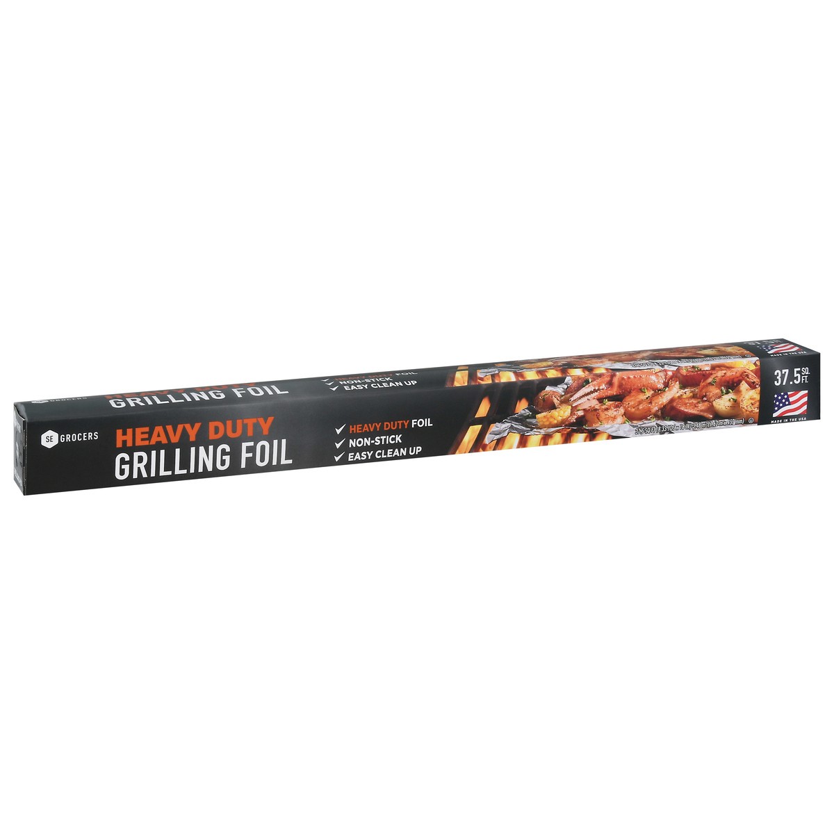 slide 4 of 9, Se Grocers Non Stk Bbq Foil 18In, 37.5 sq ft