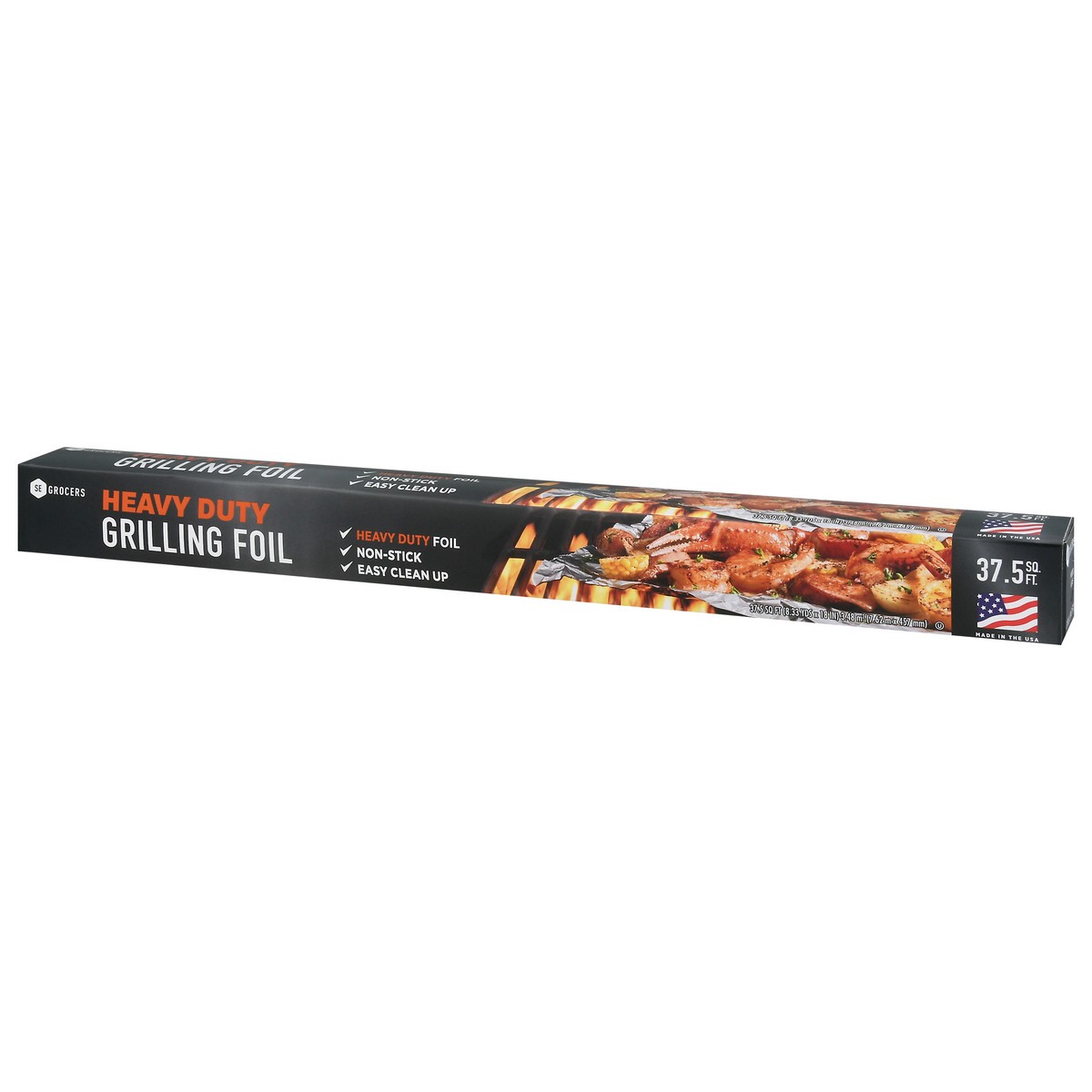 slide 6 of 9, Se Grocers Non Stk Bbq Foil 18In, 37.5 sq ft