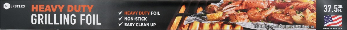 slide 5 of 9, Se Grocers Non Stk Bbq Foil 18In, 37.5 sq ft