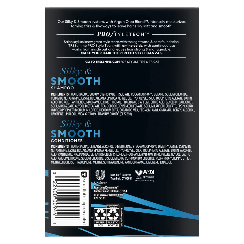 slide 2 of 2, Tresemme Smooth And Silky Dual 28Floz, 56 fl oz