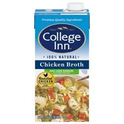 College Inn 40% Less Sodium Chicken Broth, 32 oz Carton