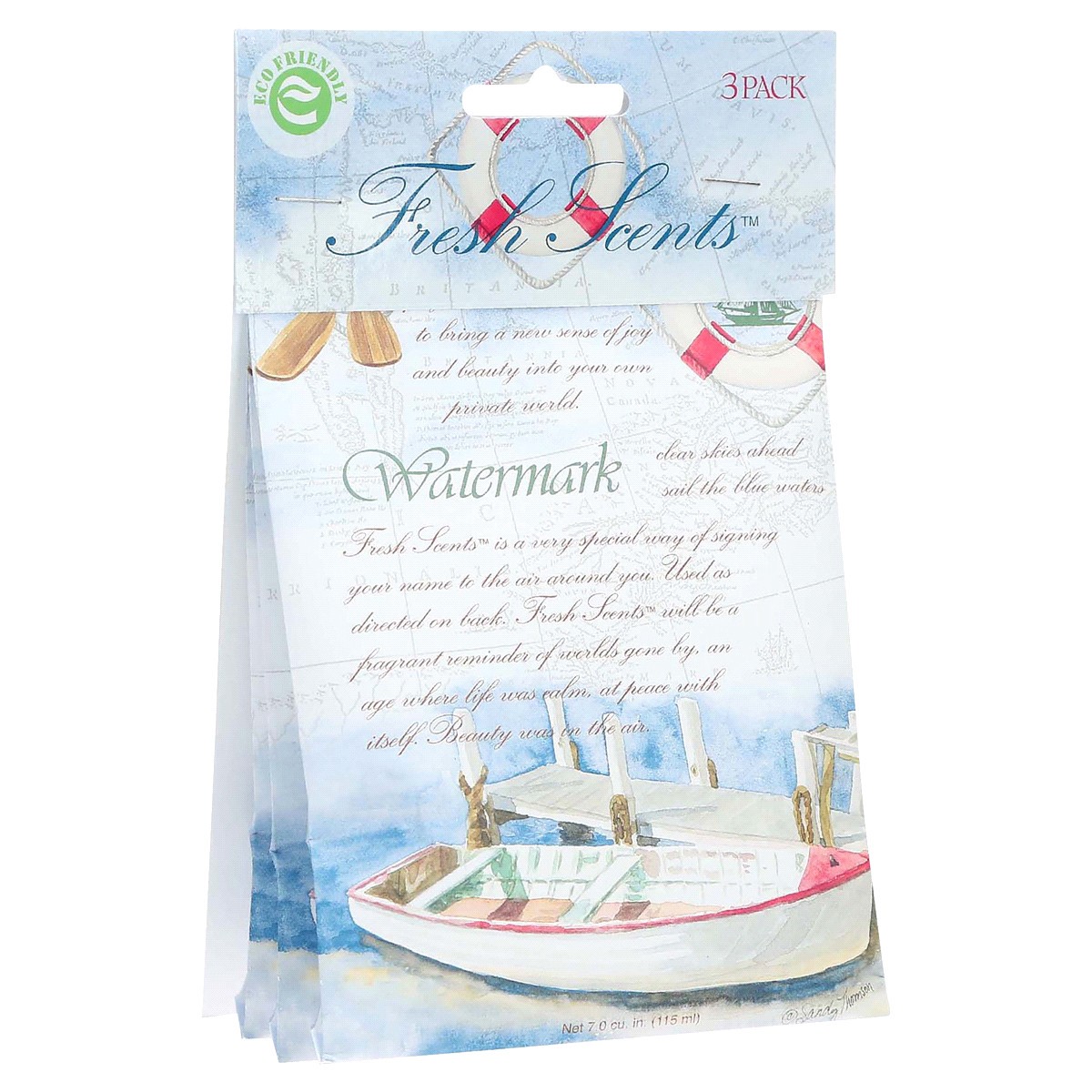 slide 1 of 1, Fresh Scents Watermark Scented Sachet, 3 ct