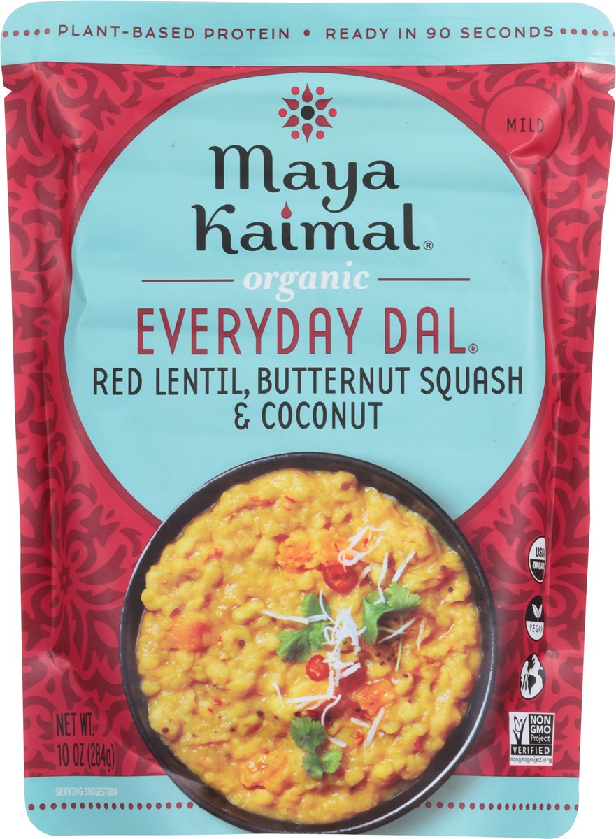 slide 7 of 9, Maya Kaimal Mild Organic Red Lentil, Butternut Squash & Coconut Everyday Dal 10 oz, 10 oz