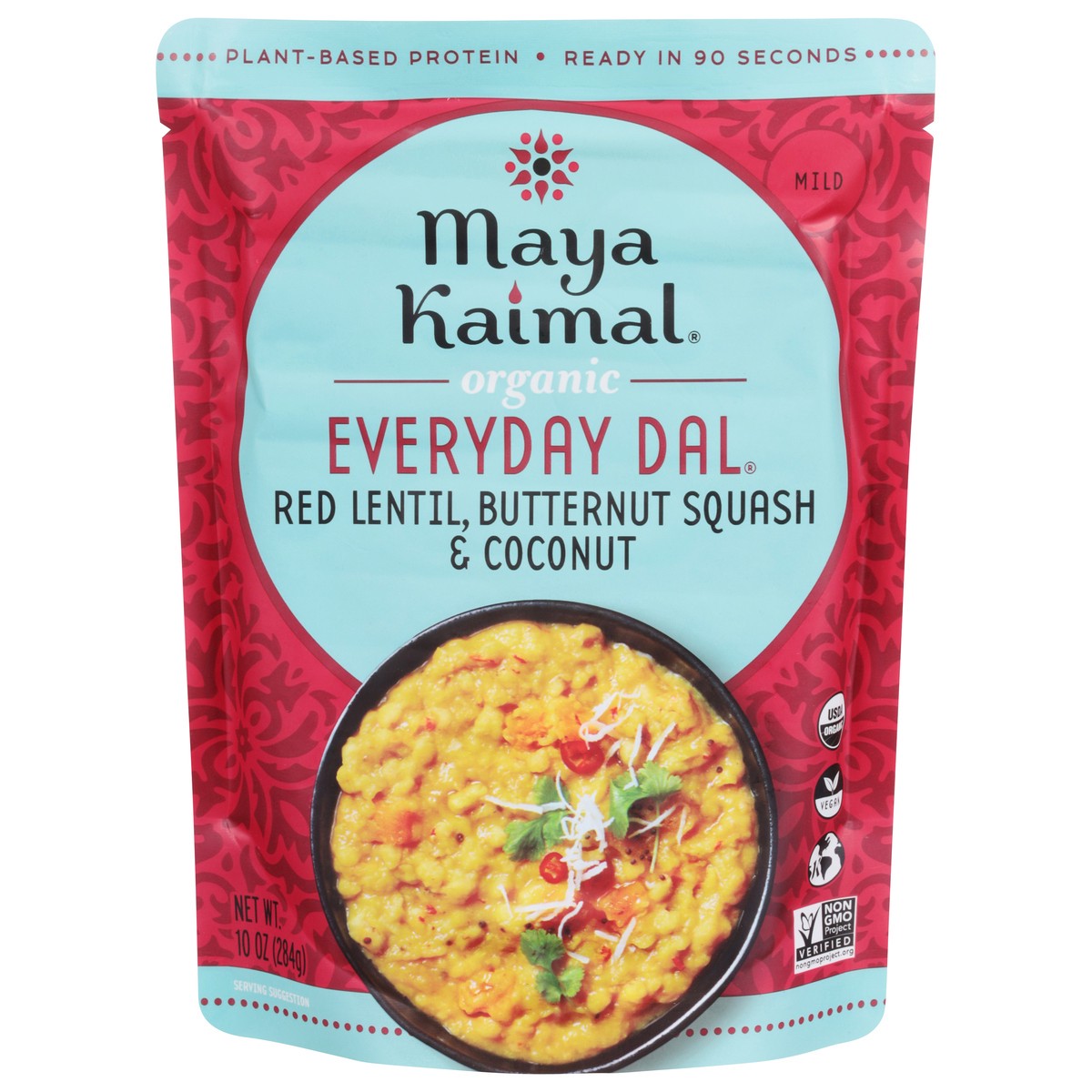 slide 1 of 9, Maya Kaimal Mild Organic Red Lentil, Butternut Squash & Coconut Everyday Dal 10 oz, 10 oz