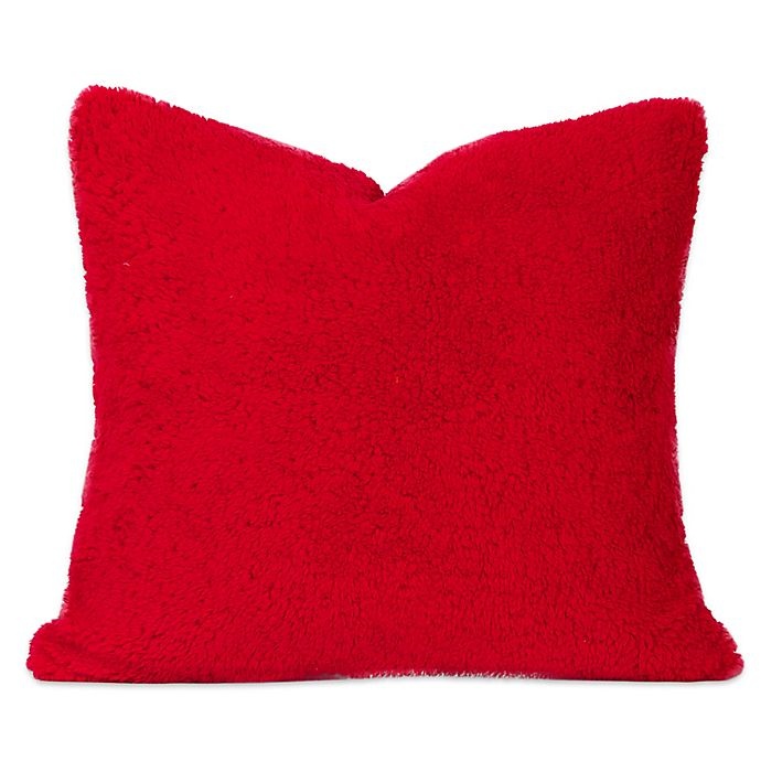 slide 1 of 1, Crayola Playful Plush Square Throw Pillow - Red, 16 in