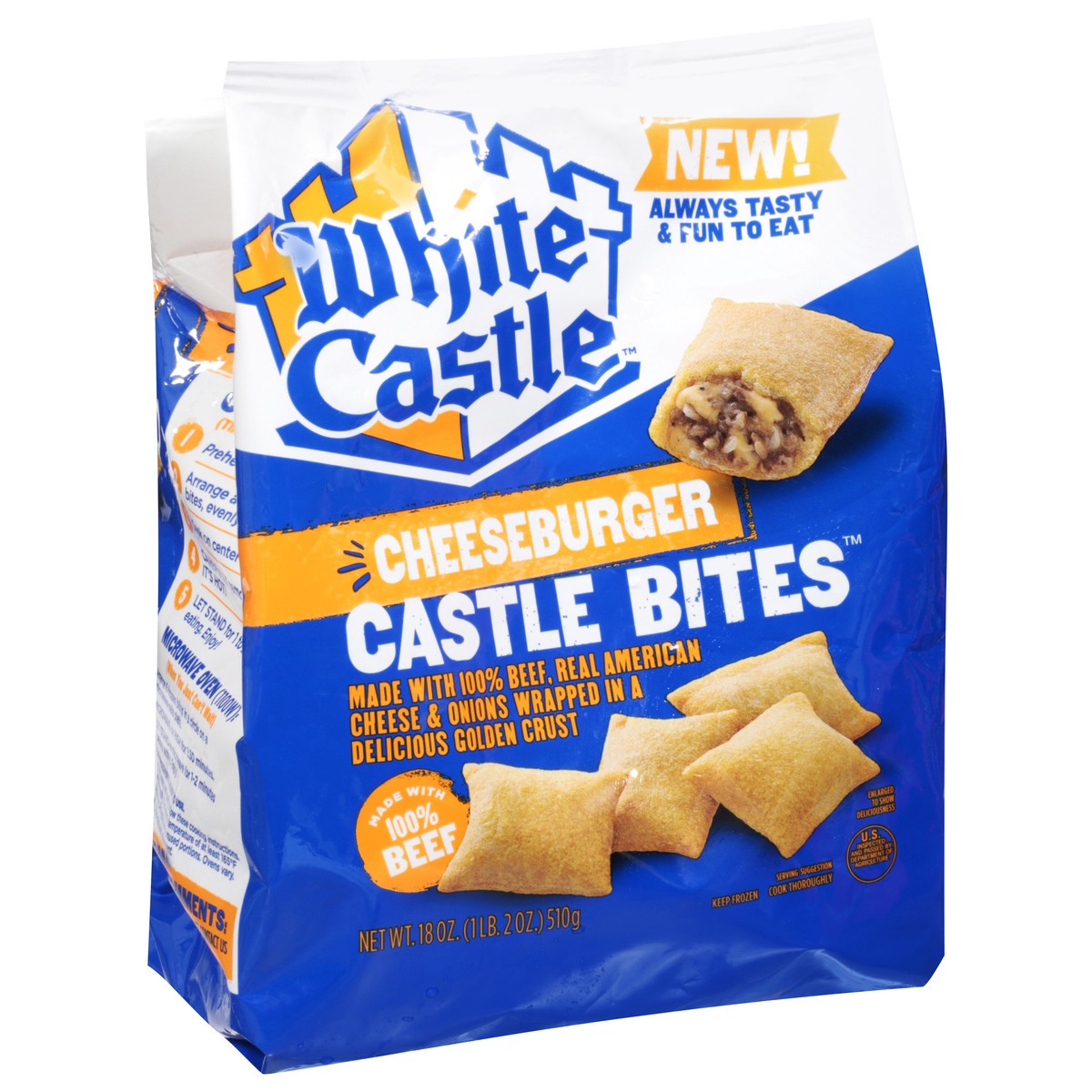 slide 11 of 11, White Castle Cheeseburger Castle Bites, 18 oz