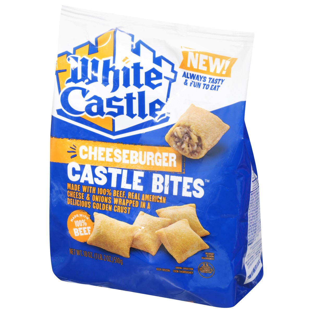 slide 10 of 11, White Castle Cheeseburger Castle Bites, 18 oz