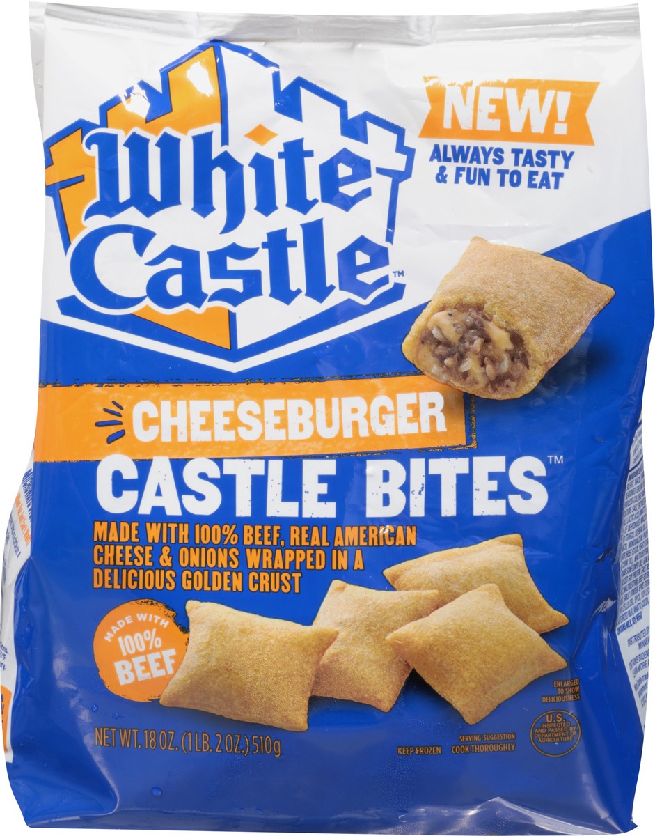 slide 4 of 11, White Castle Cheeseburger Castle Bites, 18 oz