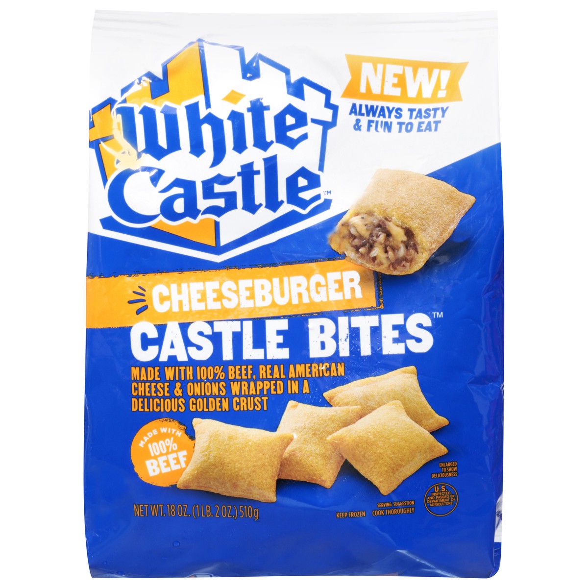slide 6 of 11, White Castle Cheeseburger Castle Bites, 18 oz