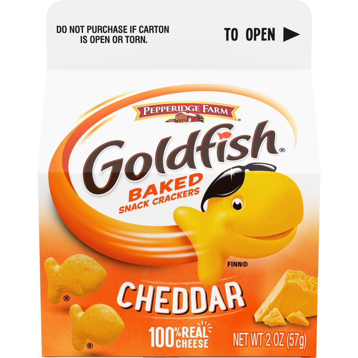 slide 1 of 9, Pepperidge Farm Goldfish Cheddar Cheese Crackers, 2 oz Carton, 2 oz