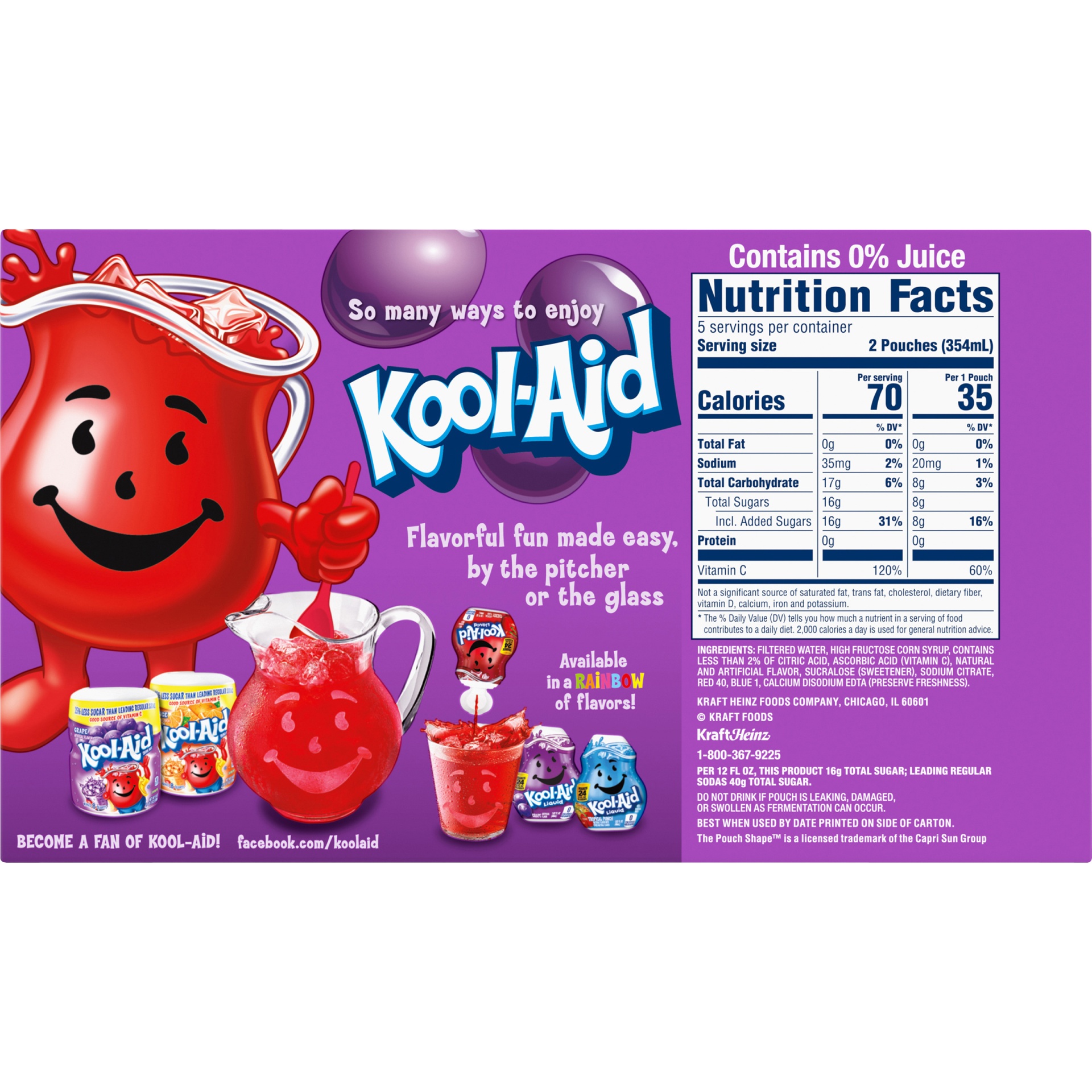 KoolAid Jammers Grape Juice Drinks 10 ct; 6 fl oz Shipt