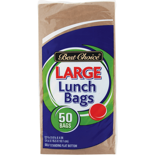 slide 1 of 1, Best Choice Large Lunch Bags, 50 ct
