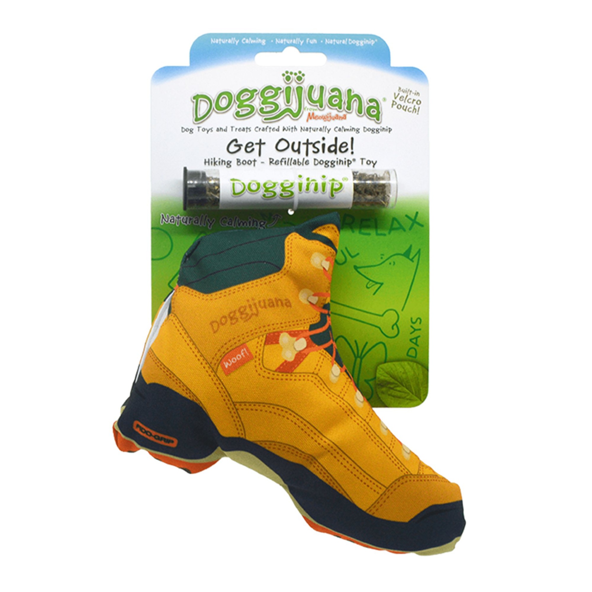 slide 1 of 1, Meowijuana Get Outdoors Hikinh Boot Pet Toy, 1 ct