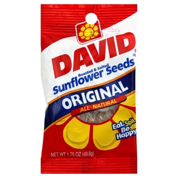 slide 1 of 1, DAVID Sunflower Seeds, Original, Roasted & Salted, 1.75 oz