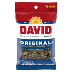 David Original Sunflower Seeds, Keto Friendly Snack, 1.75 oz. Bag