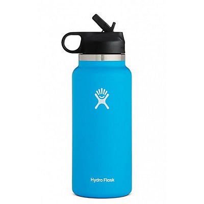 slide 1 of 1, Hydro Flask Wide Mouth Water Bottle With Straw Lid, Pacific, 32 oz