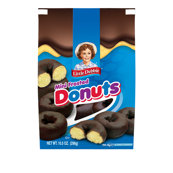 slide 1 of 1, Little Debbie Frosted Bagged Mini Donuts, 10.5 oz