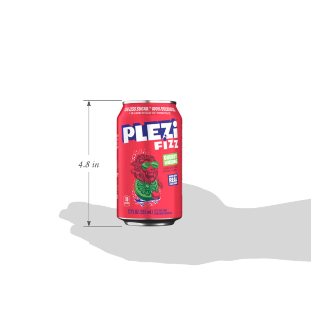slide 3 of 9, PLEZi FiZZ Cherry Limeade Prebiotic Soda 12 Fl Oz, 12 fl oz