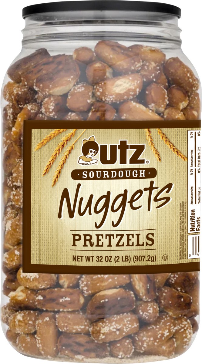 slide 6 of 11, Utz Barrel Pretzel Nugget, 32 oz