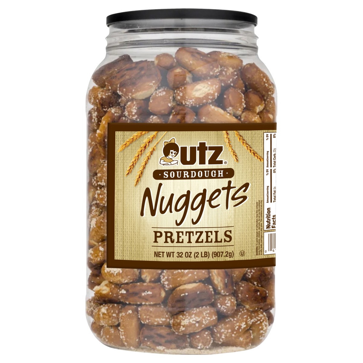 slide 4 of 11, Utz Barrel Pretzel Nugget, 32 oz
