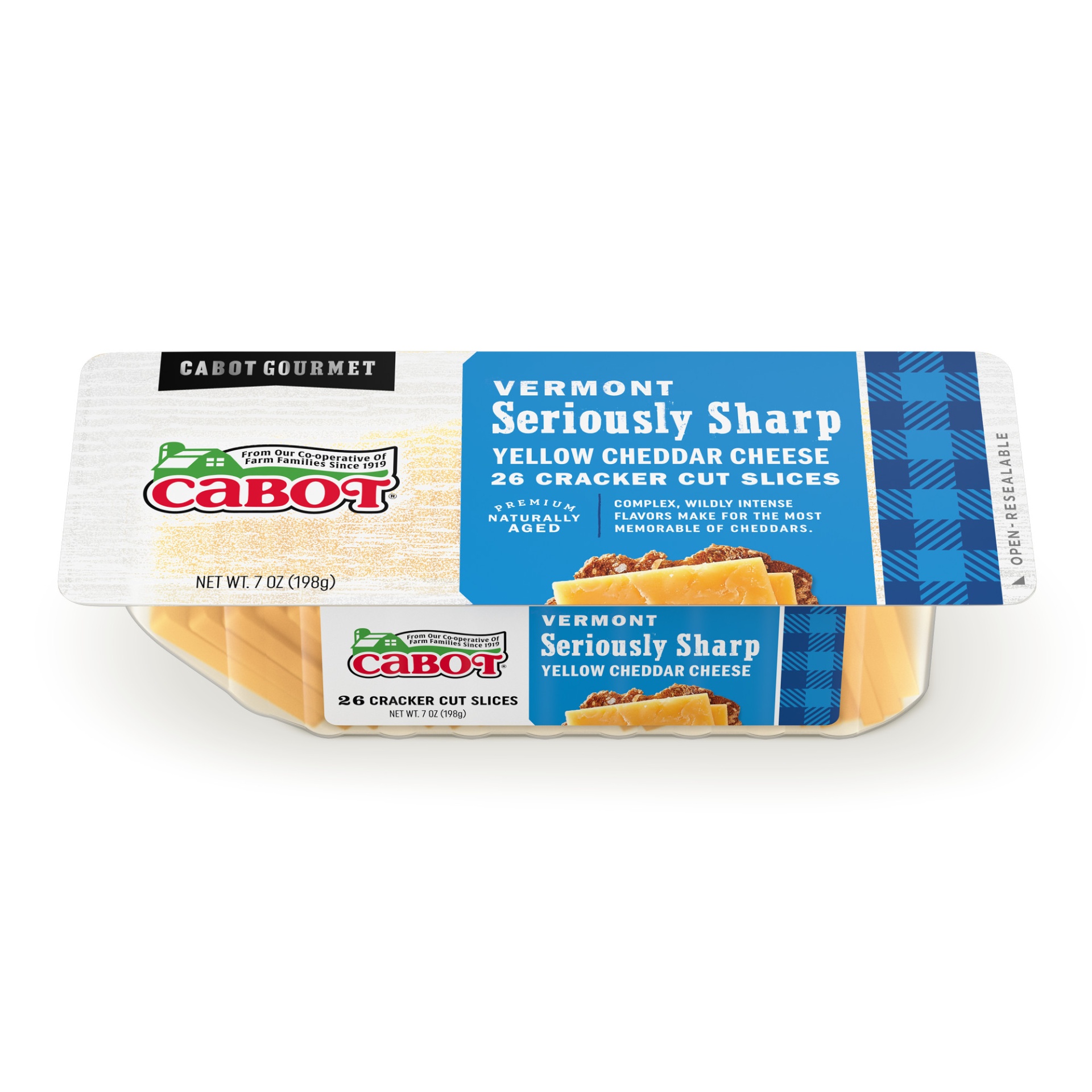 slide 1 of 1, Cabot Seriously Sharp Yellow Cracker Cuts, 7 oz