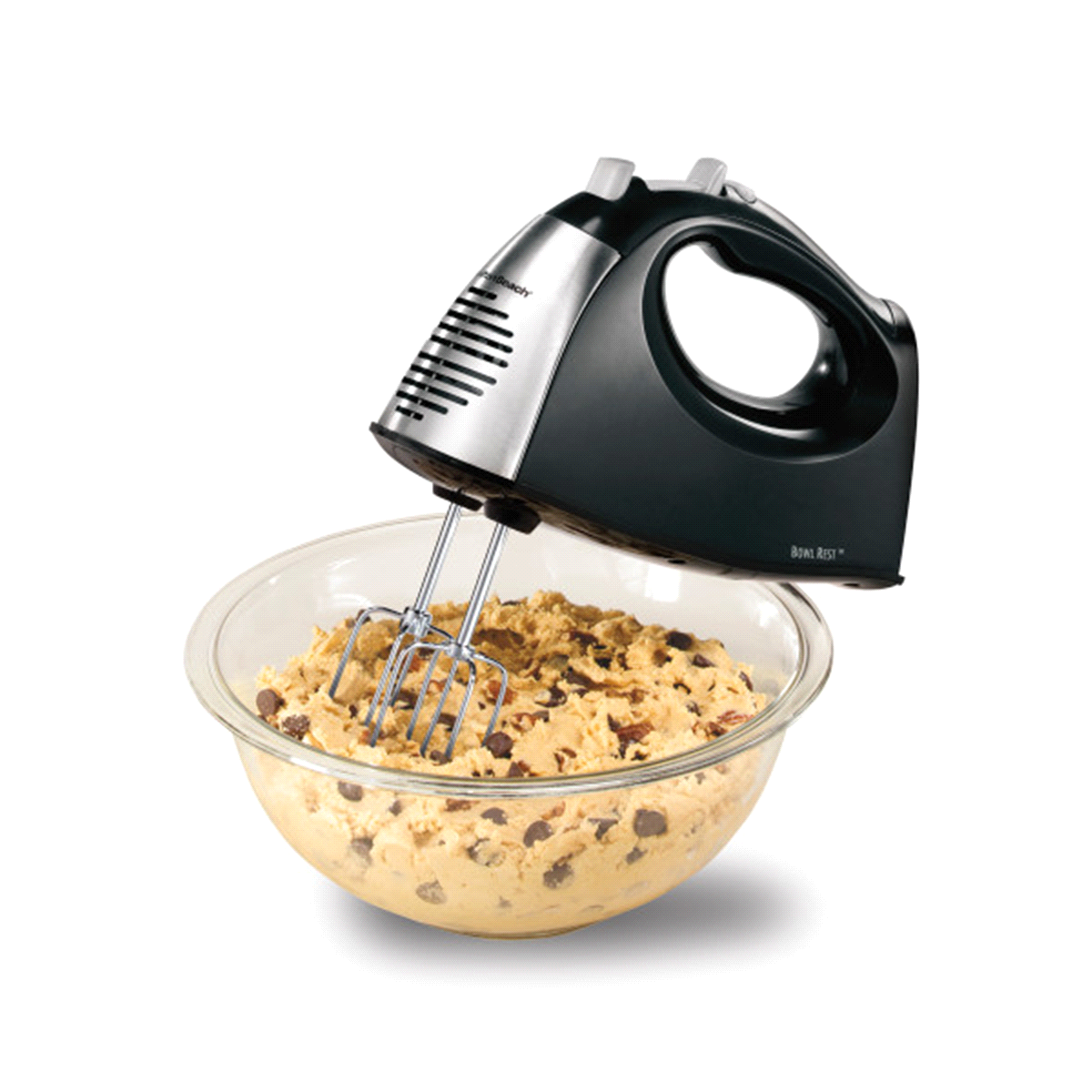 slide 1 of 1, Hamilton Beach 6 speed Hand mixer w/snap on case, 1 ct