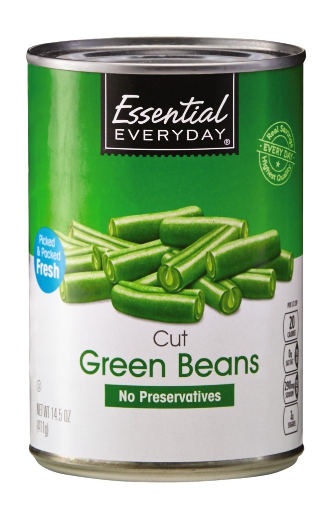 slide 1 of 1, Essential Everyday Green Beans Cut, 14.5 oz