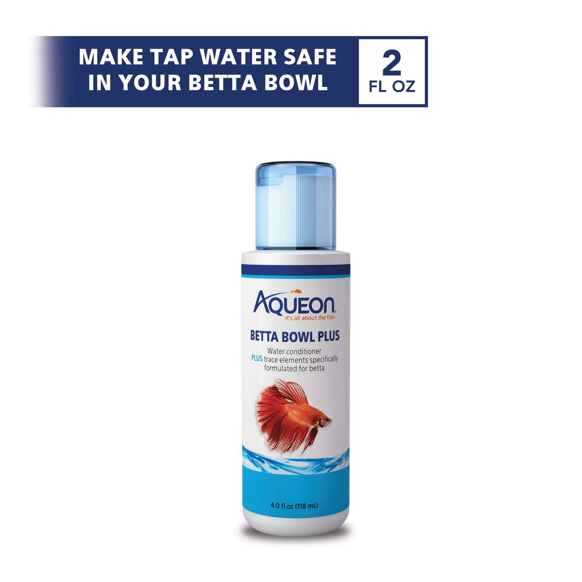 slide 2 of 6, Aqueon Betta Bowl Plus Water Conditioner 4 Ounces, 1 ct