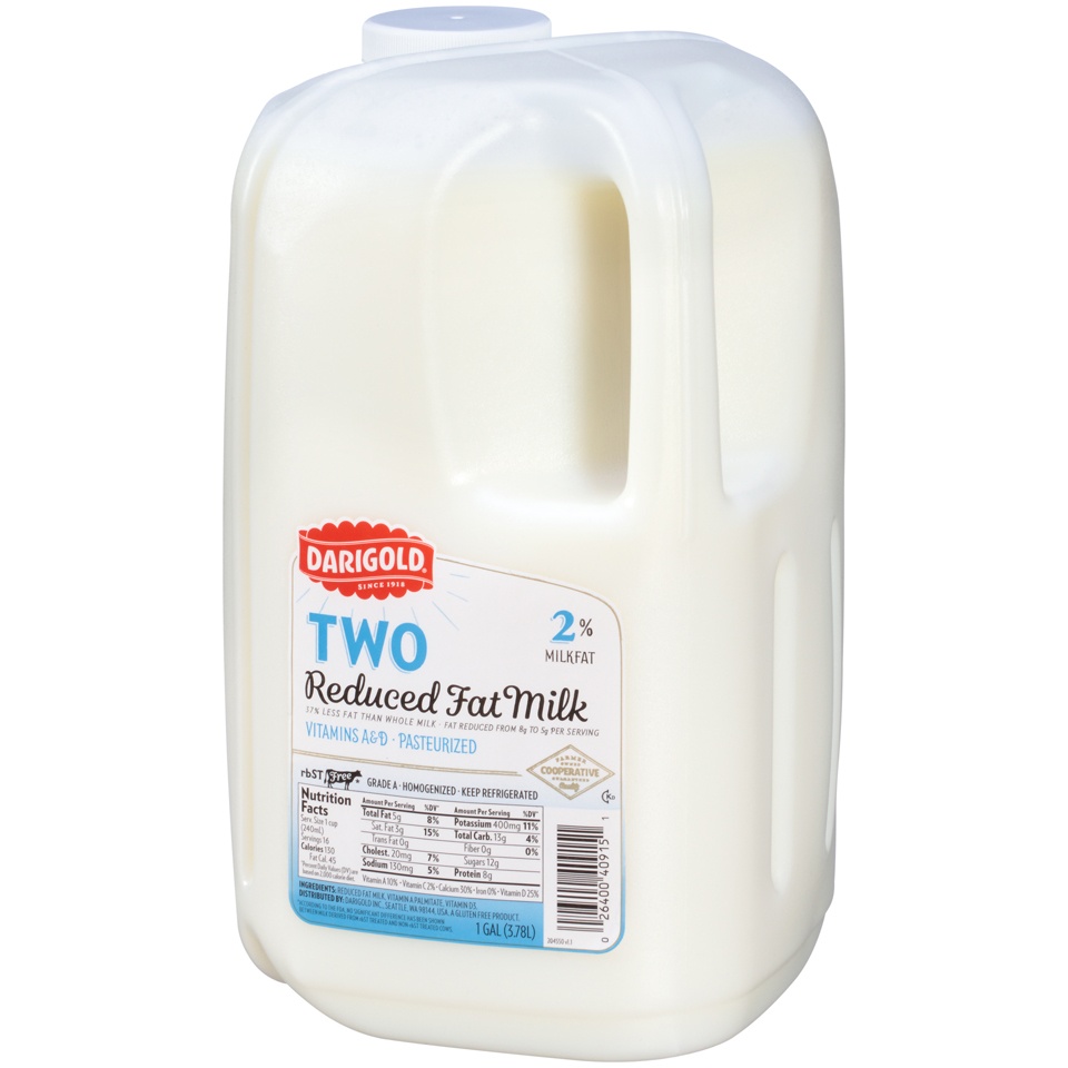 slide 4 of 8, Darigold 2% Reduced Fat Milk , 1 gal