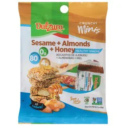 Dulzura Sesame + Almonds + Honey Healthy Snacks Crunchy Minis 3 oz