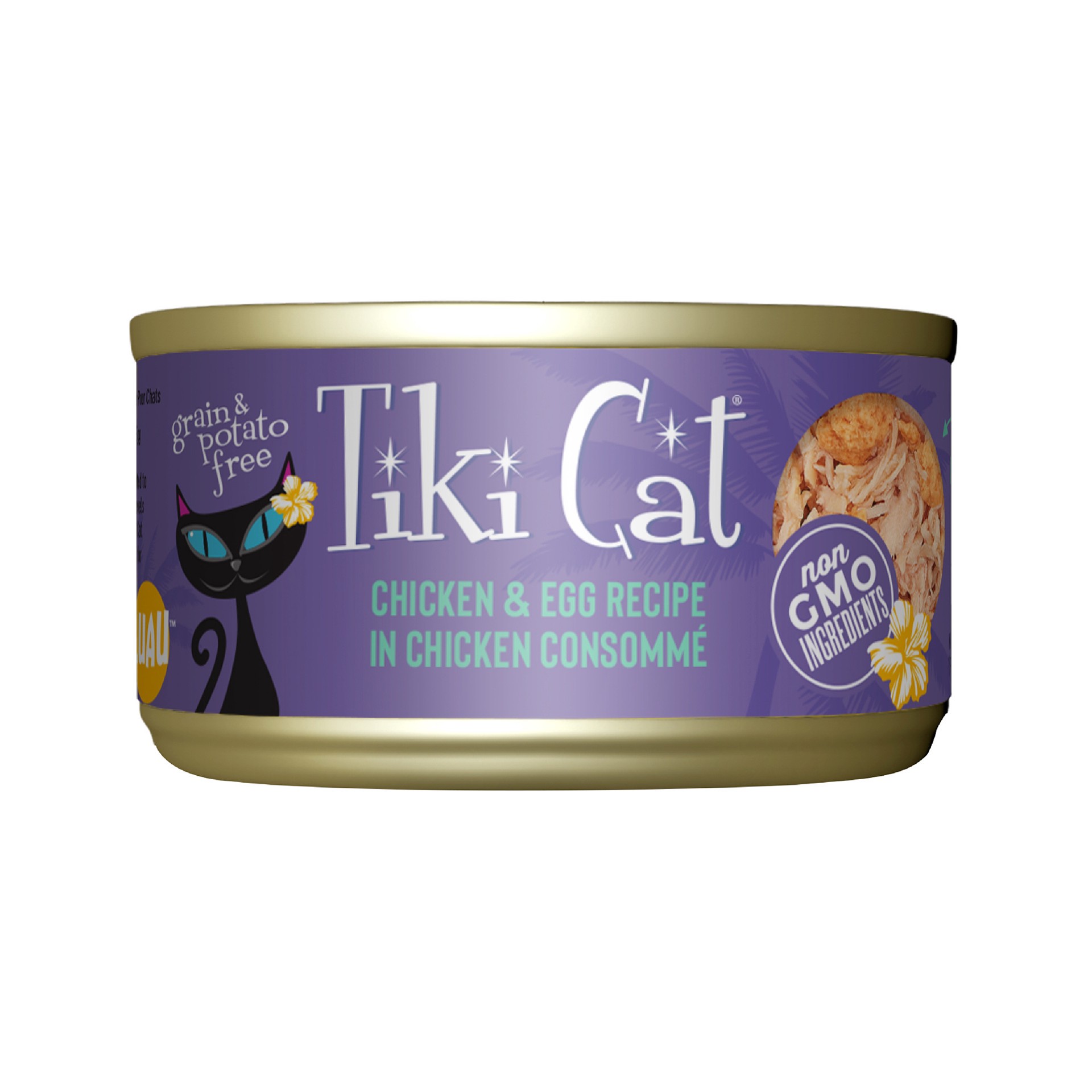 slide 1 of 7, Tiki Cat Luau Wet Cat Food, Chicken & Egg, 2.8 oz. Can, 2.8 oz