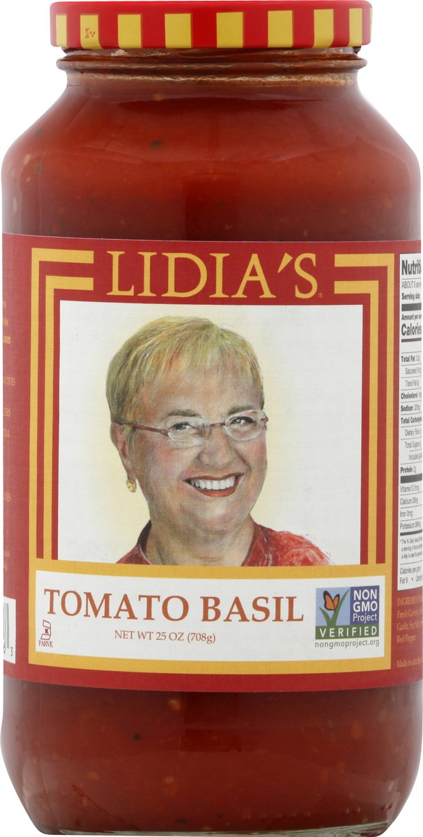 slide 1 of 10, Lidia's Tomato Basil 25 oz, 25 oz